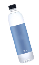 Брендированная бутылка с водой, негазированная, 0,5л