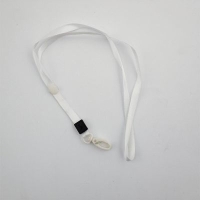 Шнур для бейджа 1см с пластик.карабином (белый)