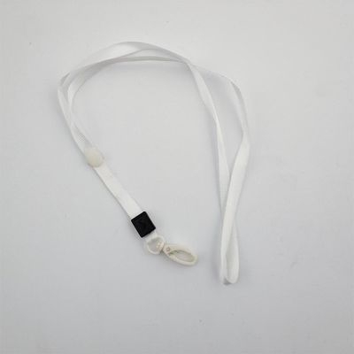 Шнур для бейджа 1см с пластик.карабином (белый)