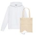 Набор с одеждой ALEX (худи, аккумулятор, шоппер), белый, L