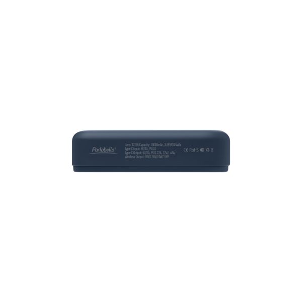 Внешний аккумулятор Юнион PD (Union PD) 10000mAh с функцией беспроводной зарядки 15W, синий