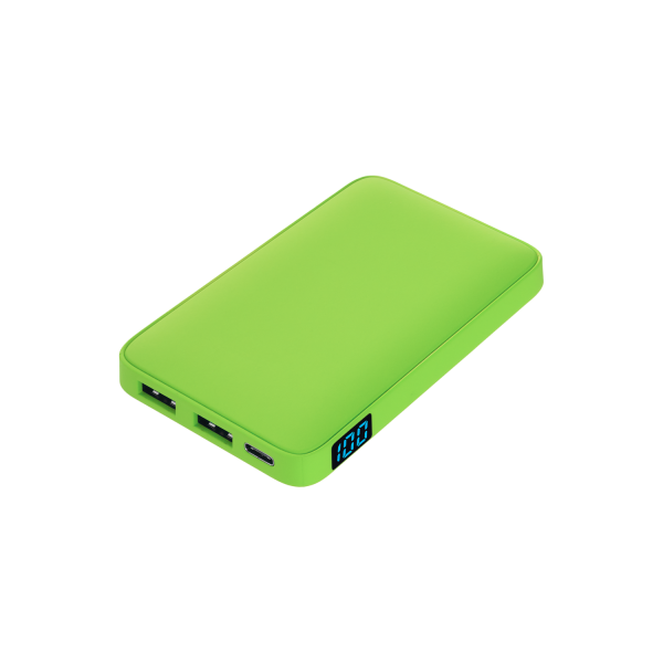 Внешний аккумулятор с подсветкой Анкор (Ancor) 5000 mAh, салатовый
