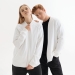 Толстовка на молнии, унисекс TORRES белая, размер L