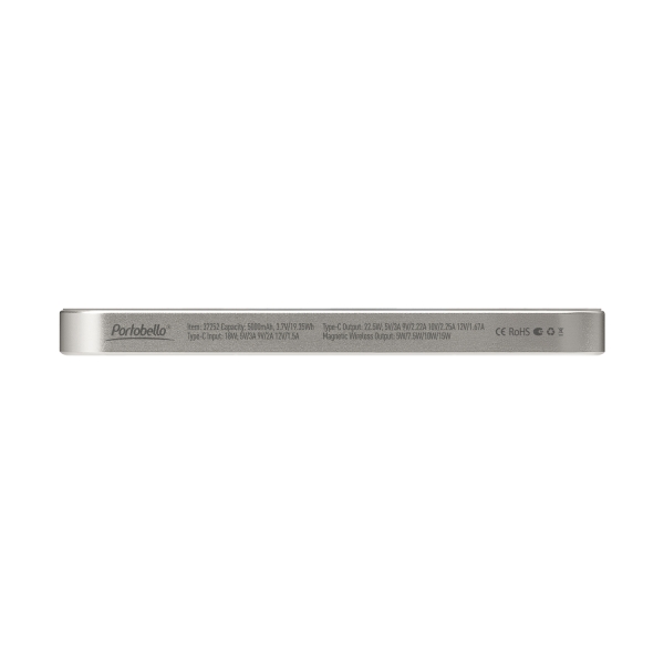 Внешний аккумулятор Артекс PD (Artex PD) 5000mAh с функцией беспроводной зарядки 15W, титановый