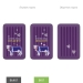Внешний аккумулятор с подсветкой Анкор (Ancor) 5000 mAh, фиолетовый