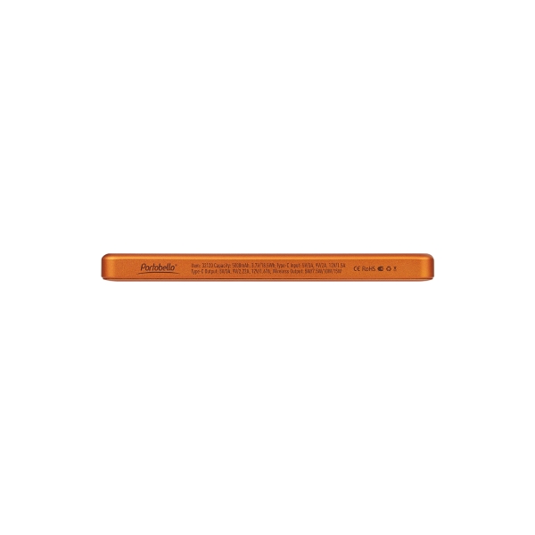 Внешний аккумулятор Атлантис (Atlantis) PD 5000mAh с функцией беспроводной зарядки 15W, оранжевый