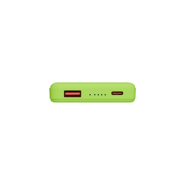 Внешний аккумулятор Ларго PD (Largo PD) 5000mAh с функцией беспроводной зарядки 15W, салатовый