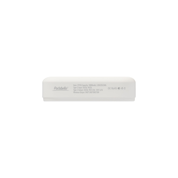 Внешний аккумулятор Юнион PD (Union PD) 10000mAh с функцией беспроводной зарядки 15W, белый