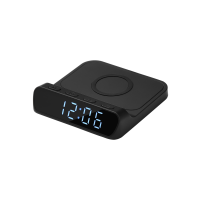 Зарядная станция с часами 15W Ригель (Rigel), черная