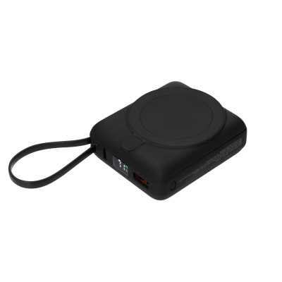 Внешний аккумулятор с подсветкой Риттер PD (Ritter PD) 10000mAh с функцией беспроводной зарядки 15W, черный
