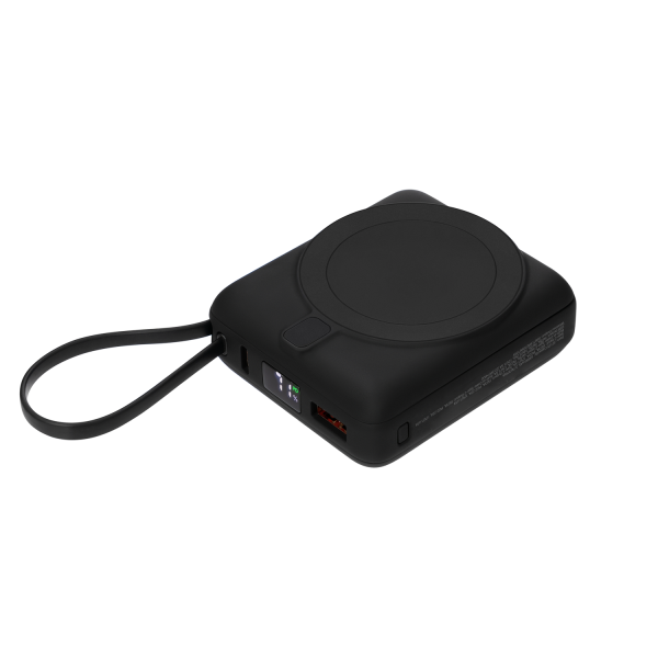 Внешний аккумулятор с подсветкой Риттер PD (Ritter PD) 10000mAh с функцией беспроводной зарядки 15W, черный