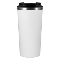 Термокружка вакуумная Palermo, белая, зернистое покрытие