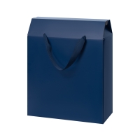 Подарочная коробка-пакет универсальная большая, синяя