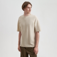 Футболка унисекс премиум AURA, 100% хлопок 200гр. бежевый, размер XS/S