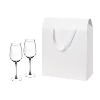 Подарочный набор 2 бокала для вина Blanche в большом подарочном пакете