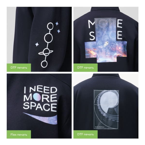 Толстовка на молнии Астин (Astin) темно-синяя