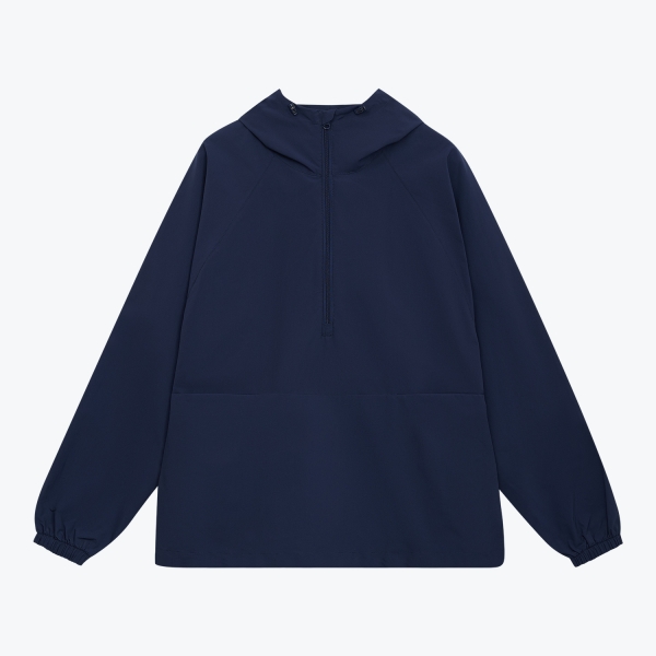 Ветровка (анорак) оверсайз унисекс Риссман (Rissman), темно-синяя, размер XL/XXL
