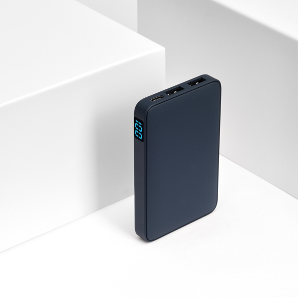 Внешний аккумулятор с подсветкой Анкор (Ancor) 5000 mAh, синий