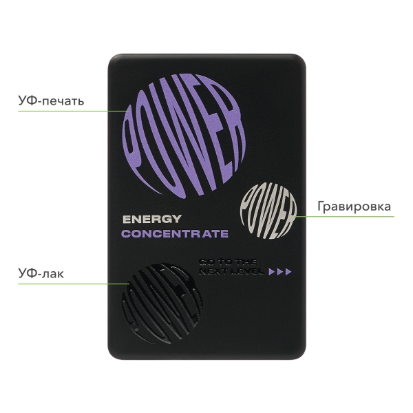 Внешний аккумулятор Атлантис Плюс PD (Atlantis PD Plus) 10000mAh с функцией беспроводной зарядки 15W, черный