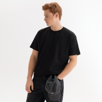 Футболка унисекс KRIS, 150 гр., черная, размер S