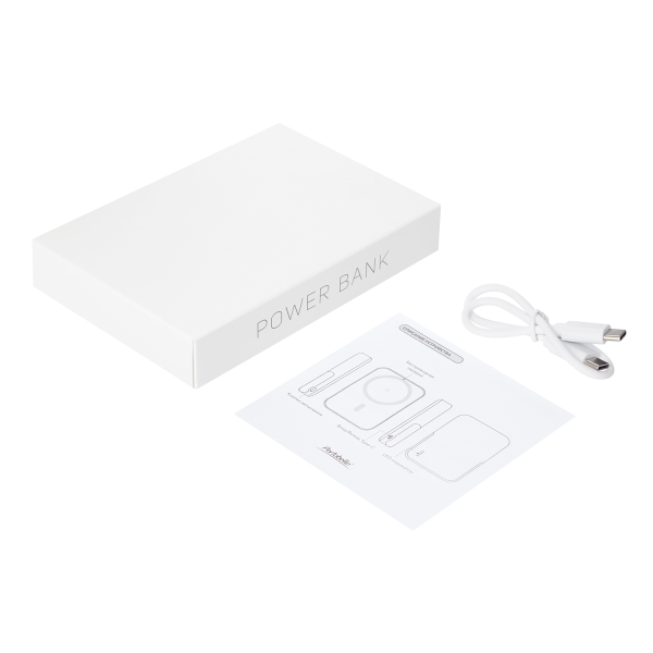 Внешний аккумулятор Юнион PD (Union PD) 10000mAh с функцией беспроводной зарядки 15W, белый