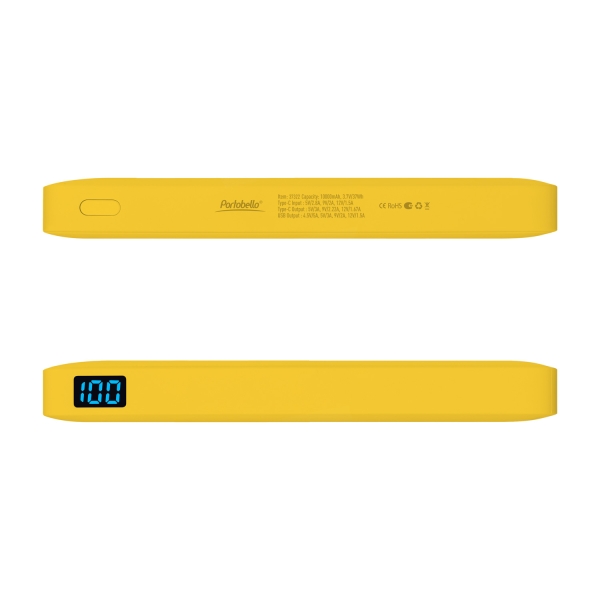 Внешний аккумулятор с подсветкой Анкор Плюс PD (Ancor PD Plus) 10000 mAh, желтый