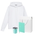 Набор с одеждой ALEX (худи, термокружка, ежедневник, ручка), мятный/аква, L