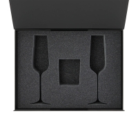 Ложемент под свечу Enigma + 2 бокала для шампанского в среднюю коробку-трансформер (арт. 695721)