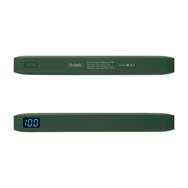 Внешний аккумулятор с подсветкой Анкор Плюс PD (Ancor PD Plus) 10000 mAh, зеленый