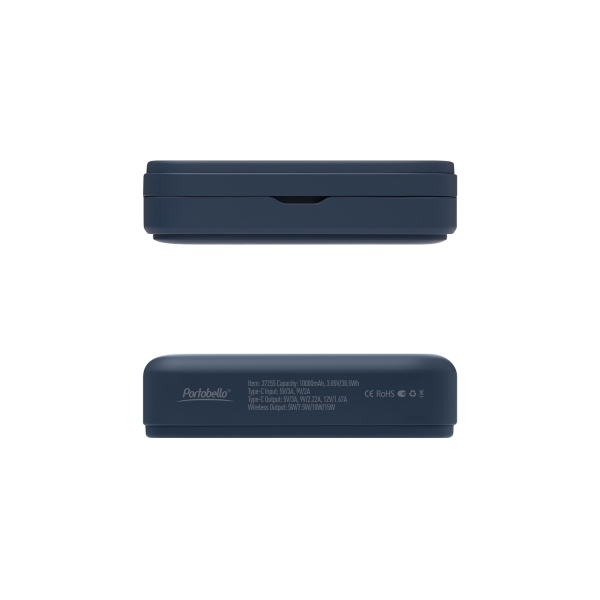 Внешний аккумулятор Юнион PD (Union PD) 10000mAh с функцией беспроводной зарядки 15W, синий