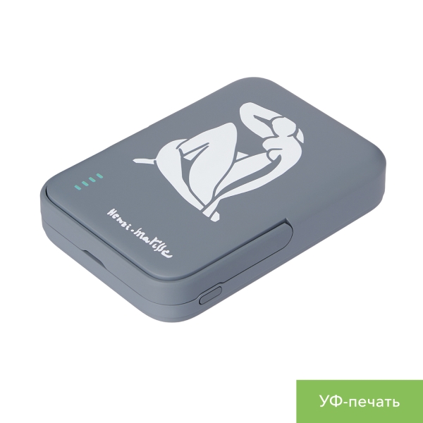 Внешний аккумулятор Юнион PD (Union PD) 10000mAh с функцией беспроводной зарядки 15W, серый