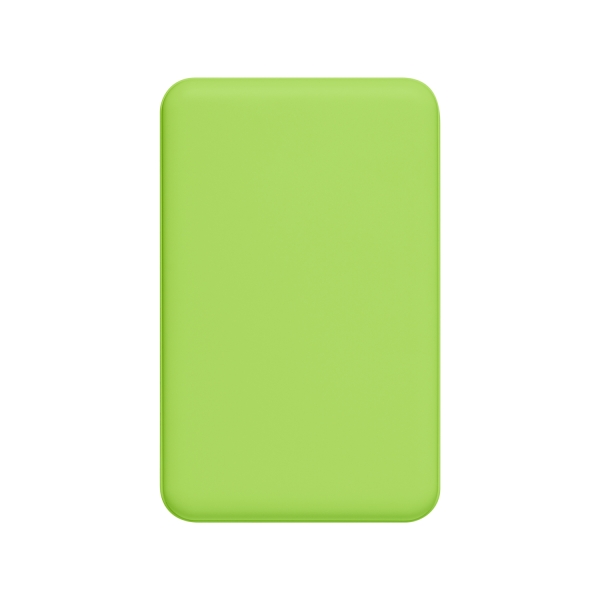 Внешний аккумулятор Ларго PD (Largo PD) 5000mAh с функцией беспроводной зарядки 15W, салатовый