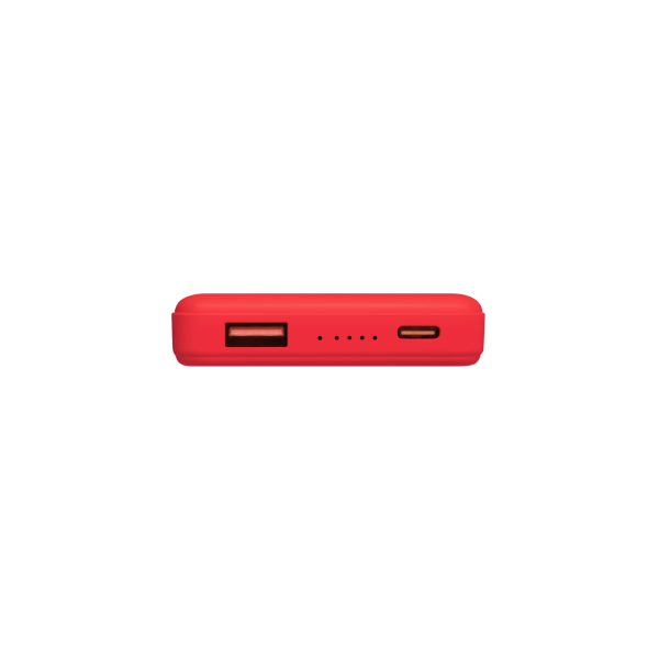 Внешний аккумулятор Ларго PD (Largo PD) 5000mAh с функцией беспроводной зарядки 15W, красный