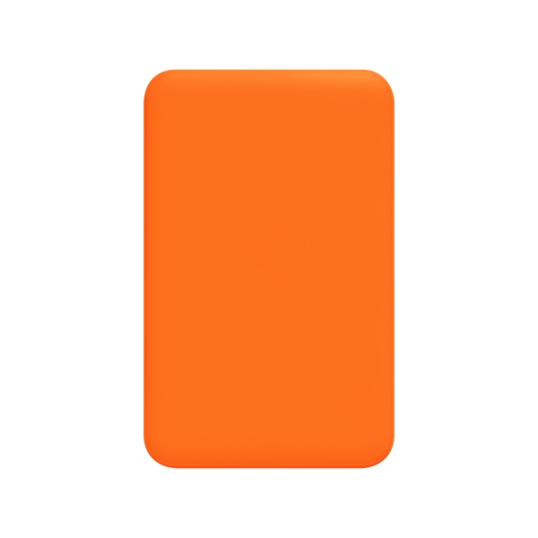Внешний аккумулятор Ларго PD (Largo PD) 5000mAh с функцией беспроводной зарядки 15W, оранжевый