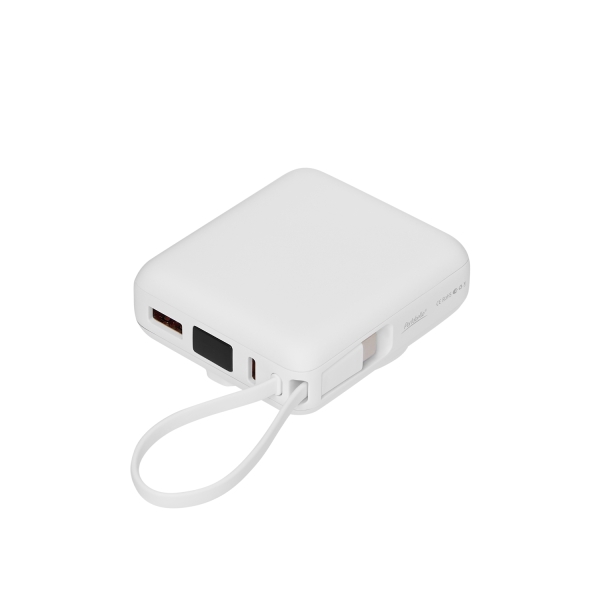 Внешний аккумулятор с подсветкой Риттер PD (Ritter PD) 10000mAh с функцией беспроводной зарядки 15W, белый