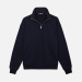 Толстовка на молнии унисекс FLOW, темно-синяя, размер XS/S