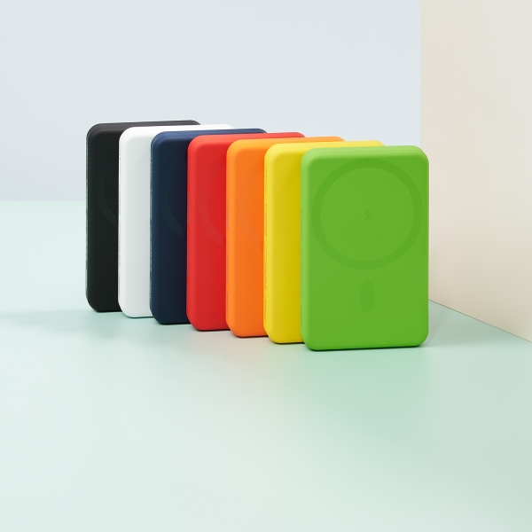 Внешний аккумулятор Ларго PD (Largo PD) 5000mAh с функцией беспроводной зарядки 15W, желтый