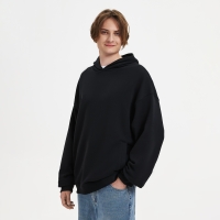 Худи оверсайз унисекс FUSION, черный, размер M/L