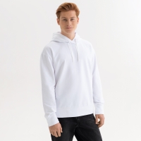 Худи с капюшоном, унисекс ALEX белый, размер L