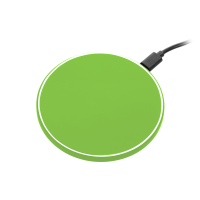 Беспроводное зарядное устройство с подсветкой 15W Auris, салатовое