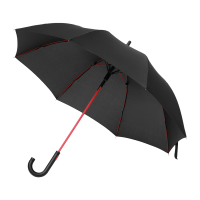 Зонт-трость Quantum, черный/красный