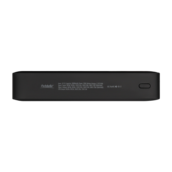 Внешний аккумулятор с подсветкой Анкор Плюс PD (Ancor PD Plus) 20000 mAh, черный