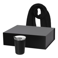 Подарочный набор Strada, Forges, черный (термокружка, шарф)