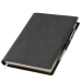 Ежедневник-портфолио Clip NEO недатированный в подарочной коробке, черный (в комплекте ручка Tesoro серебро)