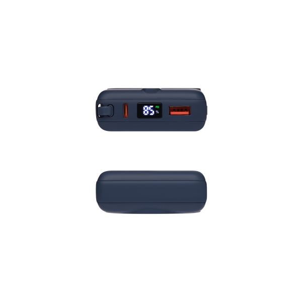 Внешний аккумулятор с подсветкой Риттер PD (Ritter PD) 10000mAh с функцией беспроводной зарядки 15W, синий