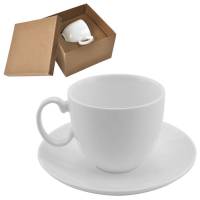 Чайная пара "Романтика" в подарочной упаковке; 16,5х16,5х11см,210мл; фарфор