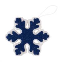 Украшение новогоднее "Snowflake", 15cм, пластик, ткань, синий