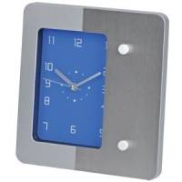 Часы настольные "Futura" с магнитами для записок  синий; 20х18 см; металл