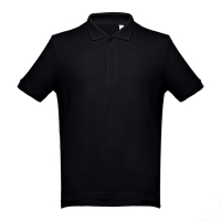 Рубашка-поло мужская ADAM, черный, 4XL, 100% хлопок, плотность 195 г/м2