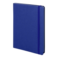 Бизнес-блокнот "RILY", формат А5,  синий, блок в точку